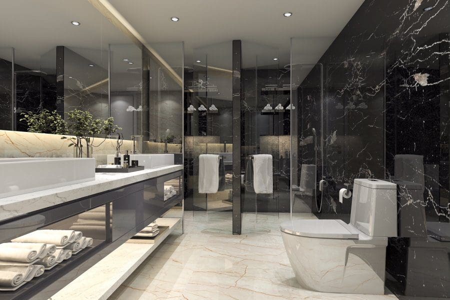 Bathroom Enclosures Using Stones